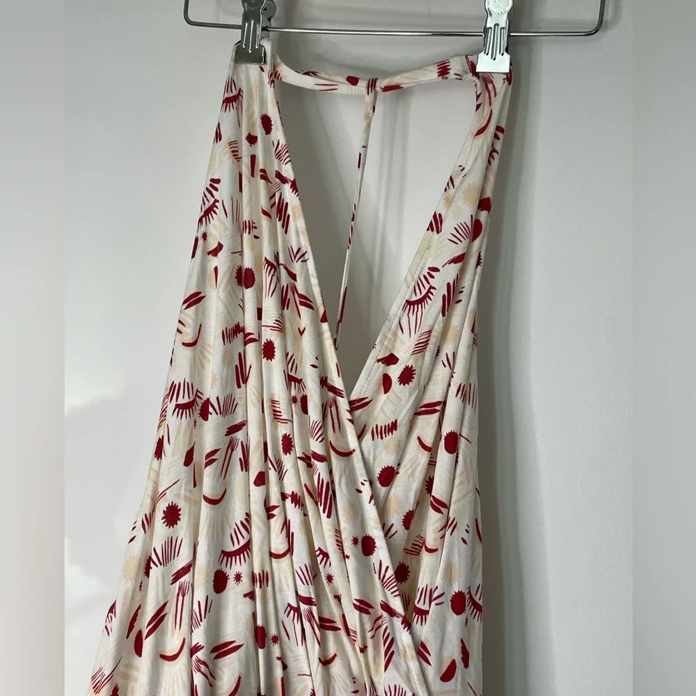 Free People Daria Open Back Front Slit Maxi Dress Size Small New E11